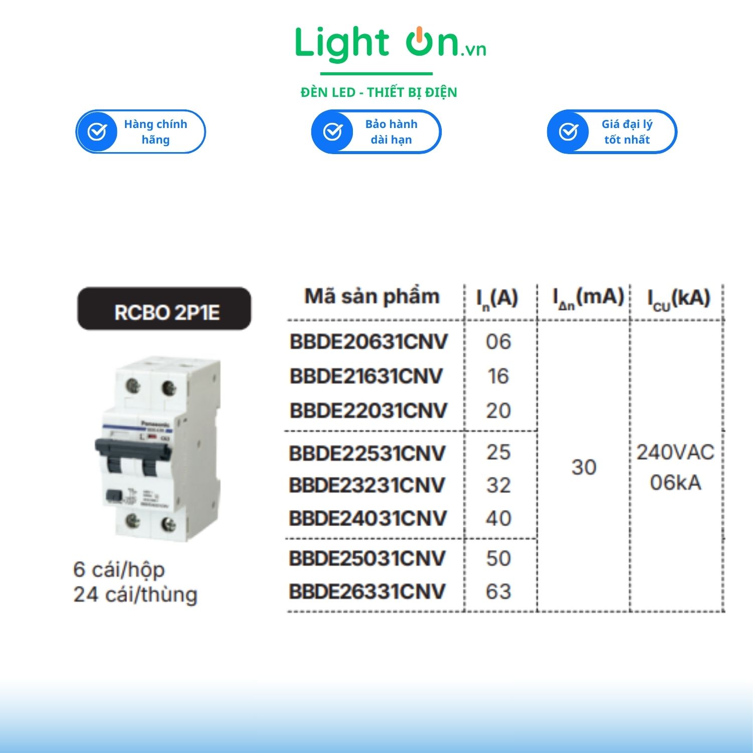 https://lighton.vn/cua-hang/thiet-bi-dien/panasonic/au-dao-chong-ro-rcbo-panasonic-2p1e-model-bbde-dong-cat-06ka/ Bảng Giá Cầu Dao Chống Rò RCBO Panasonic 2P1E Chính Hãng