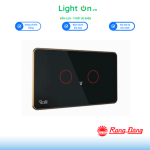 Công tắc cảm ứng chữ nhật 2 nút CTCU.WF CN.02T.2W.SP Rạng đông